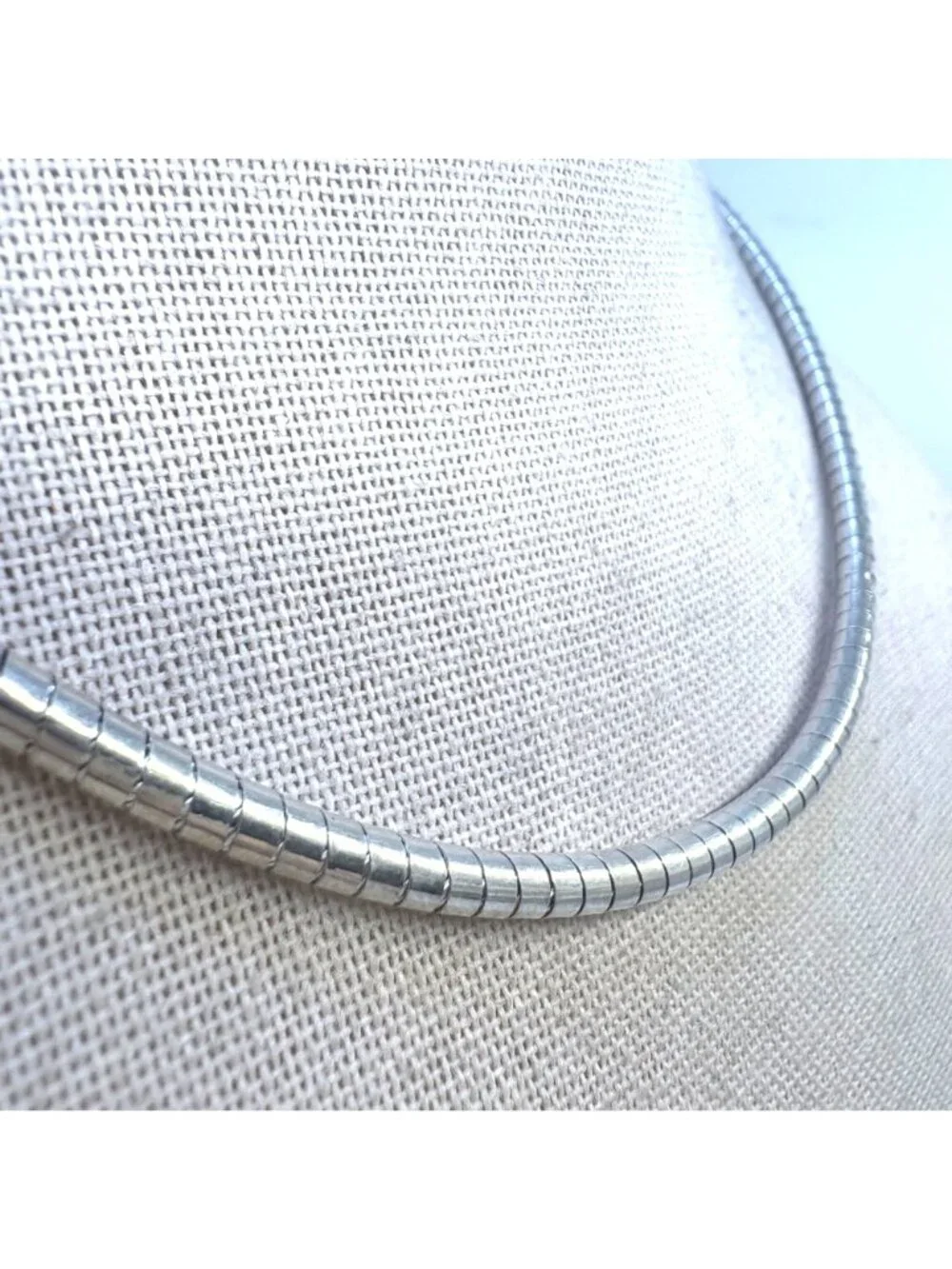Omega Link Chain Necklace Sterling Silver 925 Size 16